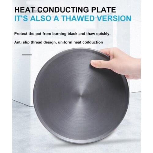 Aluminum Quick Thawing Plate Multi-Function Round Heat Conduction Plate Anti-Burning for Kitchen Tool stainless steel pot