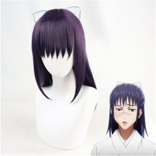 Anime Jujutsu Kaisen Iori Utahime Cosplay Wig Woman Long Blue Purple Hair Halloween Party Anime Props