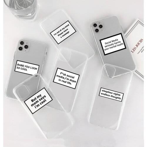 TPU Label Letter Case For Huawei Honor 10 P30 P20 P40 Y6 Y7 Y9 Prime PSmart 2019 Lite Play 9A 9X 9C 8X 20 Pro 10i 9 Lite E Cover