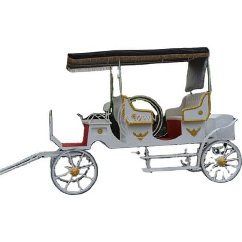 Double Row Cinderella Car Electric Wedding Royal Horse Carriage Manufacturer for Sale