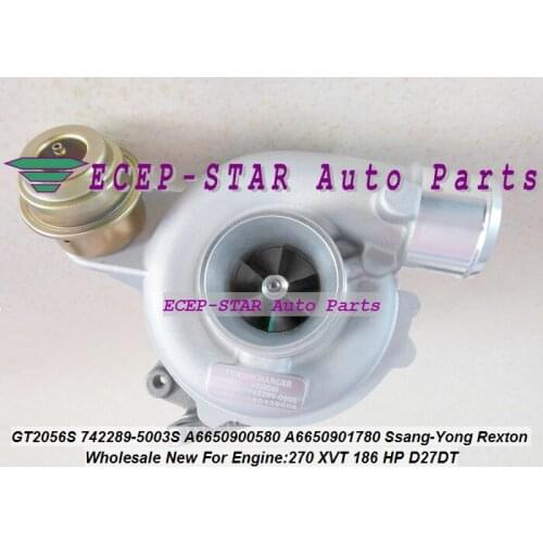 GT2056S 742289 742289-5003S 742289-0001 Turbo A6650901780 A6640900580 A6650901280 For Ssang-Yong Rexton Rodius 05- 270 XVT D27DT