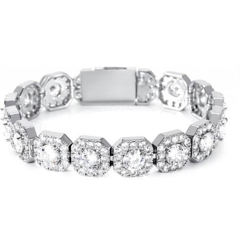 Exquisite Luxury Bracelet Micro Inlaid AAA + Zircon Flash Hip Hop Bracelet Fashion Couple High-grade Wedding Jewelry