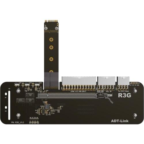 M.2 key M NVMe External Graphics Card Stand Bracket with PCIe3.0 x4 Riser Cable 25cm 50cm 32Gbs For ITX STX NUC VEGA64 GTX1080ti