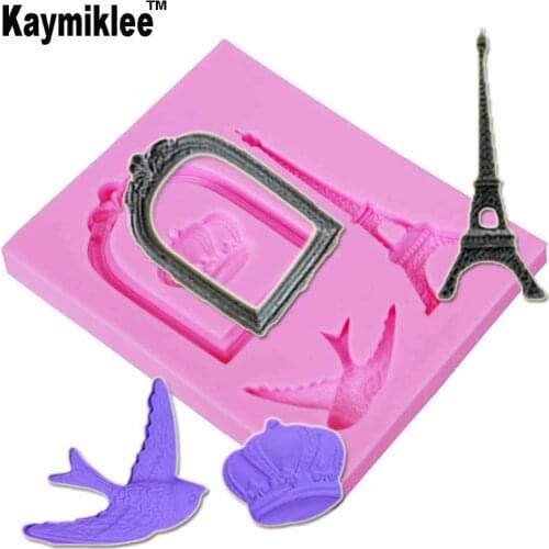 M929 EiffelTower Crown Silicone Mold Fondant Mould Cake Decorating Tools Chocolate Gumpaste Mold, Sugarcraft, Cake Decorating t