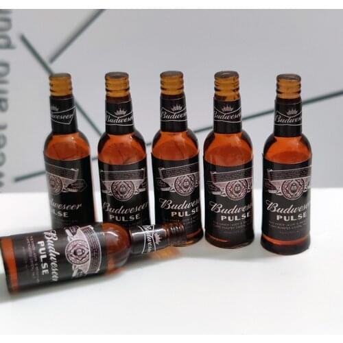 6pcs Mini 1/6 Miniature Dollhouse Wine Drinks Food for Barbies Blyth Doll Kitchen Supermarket Accessories Toy