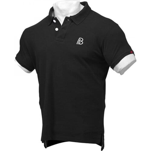 2020 NEW 8colour M-4XL gyms T Shirt Men Loose Cotton T-shirt turn-down collar Short Sleeve Running T shirts Workout Tees Male