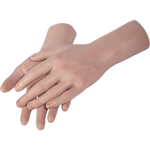 Soft Silicone Tattoo Practice Skin Fake Hands Model Mannequin Mens Fake Hands