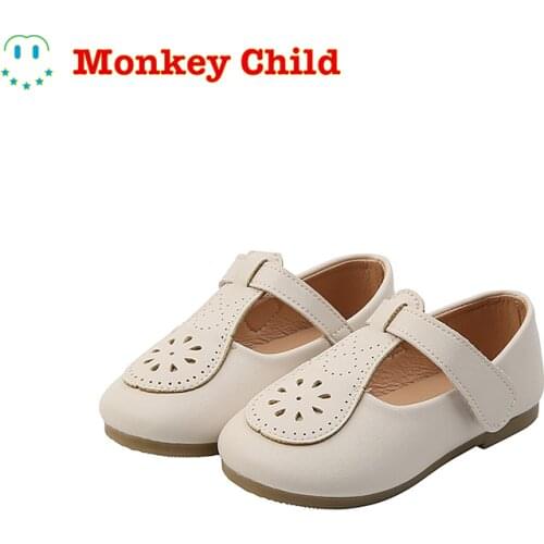 2021 New Style Kids T Strap Shoes Girls Pincess Shoes Black beautiful Shoe For Children Carving Mary Janes Shoes Toddler Baby