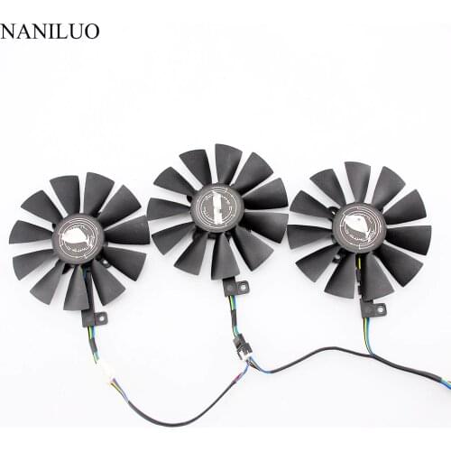 New 87MM T129215SU T129215SM DC 12V 0.50AMP 4Pin 4 Wire Cooling Fan For ASUS GTX980Ti R9 390X 390 GTX1070 Graphics Card Fans