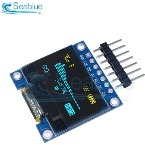 0.96 inch OLED IIC Serial White Display Module 128X64 I2C SSD1306 12864 LCD Screen Board GND VCC SCL SDA 0.96" For Arduino Black