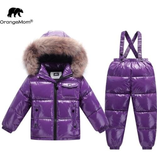 Orangemom official store2018 fashion metal colour winter jacket childrens clothing suit for boys girls coat down kids snowsuit
