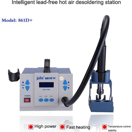JABE 861D Intelligent Lead-free Hot Air Gun Rework Soldering Station SMD Rework Welding Station For Motherboad IC Chips Repair