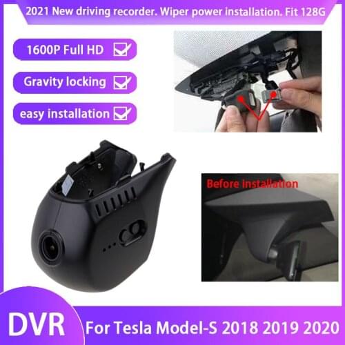 Plug and play Car DVR Video Recorder Dash Cam Camera For Tesla Model-S 2018 To 2020 High quality driving recorder full hd 1600P
