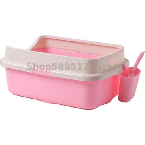 Semi-enclosed cat toilet sand basin deodorizing cat poop basin cat supplies super extra large cat litter box