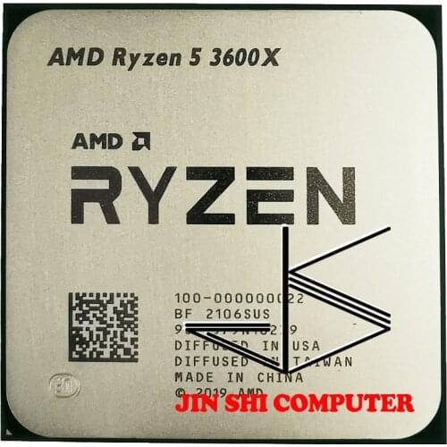 AMD Ryzen 5 3600X R5 3600X 3.8 GHz Six-Core Twelve-Thread CPU Processor 7NM 95W L3=32M 100-000000022 Socket AM4 new but no fan