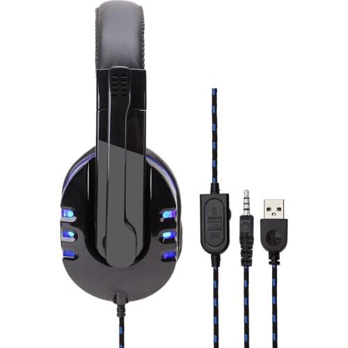 Super Bass Wired Gaming Headset For Mobile Phone Stereo Headphones With Mic for PS4 PS5 Xbox PC Laptop Tablet Gamer Headphone