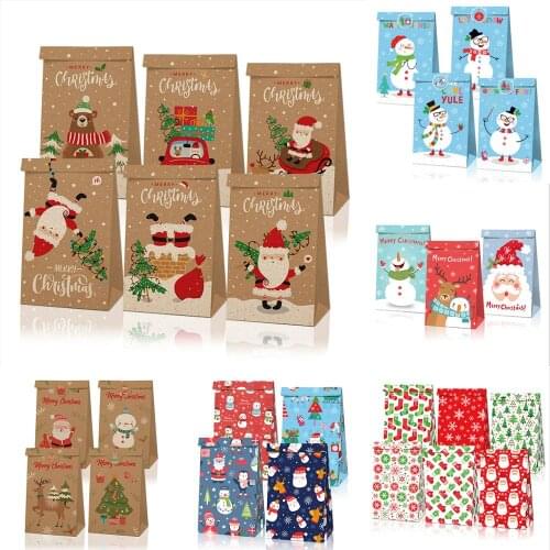 Christmas Gift Bags Xmas Tree Plastic Packing Bag Merry Christmas Decorations For Home 2020 Christmas Candy Box New Year 2021