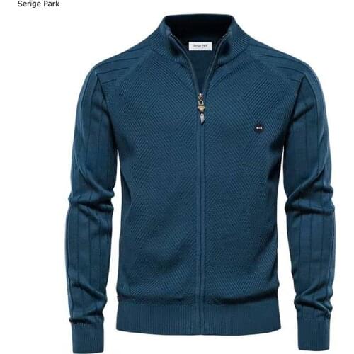 Serigepark Men's Cardigans With Zip
