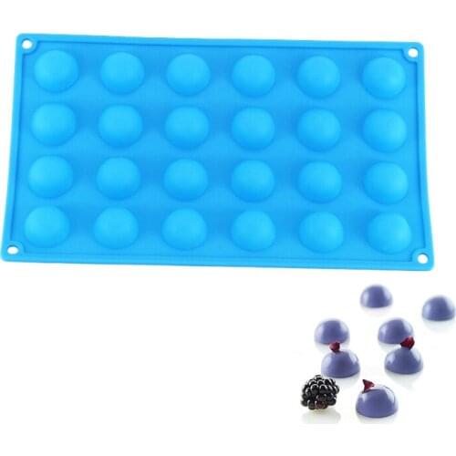 Silicone 24 Cavity Semicircle Baking Cake Mold Decorating Tools For Chocolate Ice Candy Bakeware Pastry Accessories