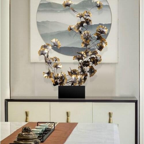 Hotel Club living room sculpture Chinese porch decoration iron metal model room decoration soft decoration art