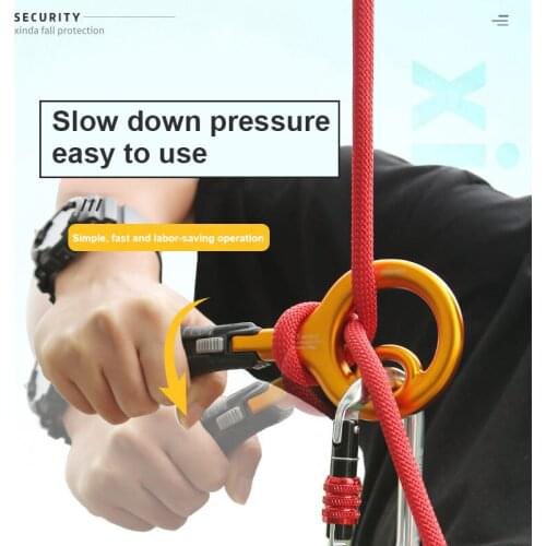 XINDA Rock Climbing Descender Safe Rappelling Equipment 150kg Outdoor 9-Ring Climbing Downhill Family Outdoor Accessories