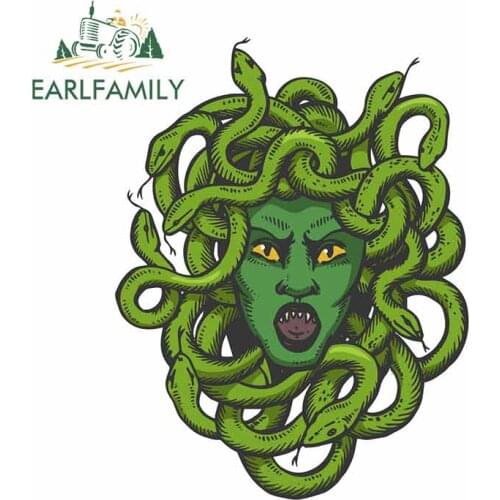 EARLFAMILY 13cm x 9.9cm for Medusa Greek Myth Creature Fine Decal Vinyl Material Air conditioner Laptop Suitable Car Sticker