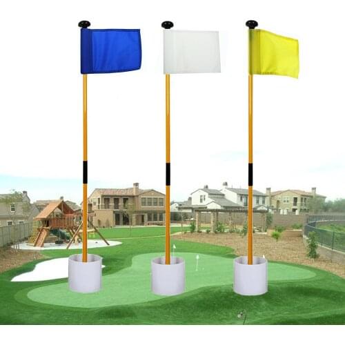 Golf Green Flag cup stick flagpole can stretchcGarden mini golfing range for golfer practice Backyard Golf club Putting Putter