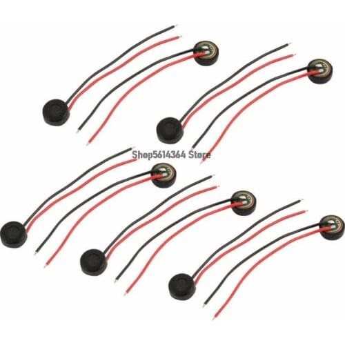 10Pcs 4x2mm 30-44dB Electret Condenser Microphone High Sensitivity Pickup w Wire
