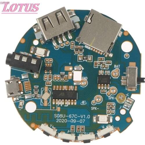 3.7-5V Multifunction Bluetooth Receiver Audio Amplifier Board MP3 Decoder