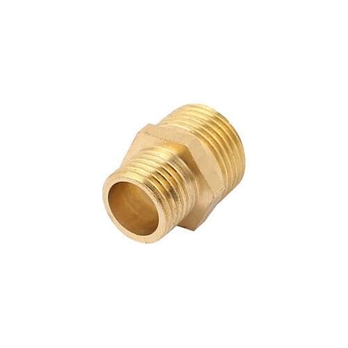 3/8BSP to 1/4BSP Male Thread Brass Pipe Hex Nipple Fitting Quick Adapter