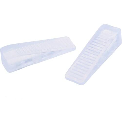 MACH Home Office Clear Plastic Door Wedge Stopper Block 4 Pcs