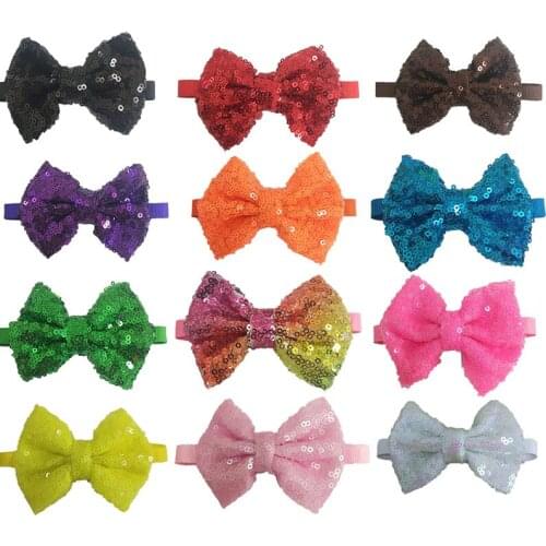 50pcs Christmas Pet Dog Puppy Cat Bow Ties Grooming Supplies for Christmas Party Holiday Dog Bow Ties Neckties