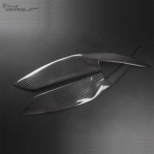 For Toyota Corolla 2008-12 Carbon Fiber Lamp Eyebrow Car Accessories 2Pcs