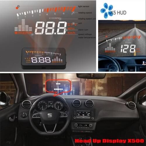 For Seat Ibiza/Leon 2010-2019 Car OBD HUD Electronic Head Up Display Saft Driving Screen Projector Reflecting Windshield