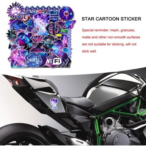 35 Non - Repetitive Starry Cartoon Stickers Graffiti Waterproof And Durable Stickers Suitcase Skateboard Car Decor Stickers