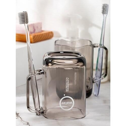 Home Health AS Toothbrush Cup Japanese Style Curved Rim Mouthwash Cup Ins Net Red Slot Design Toothbrush Mug Bathroom Tumblers