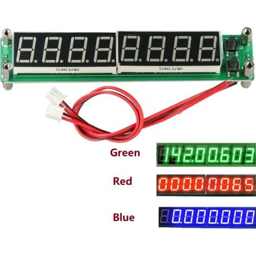 RF Signal Frequency Counter Cymometer Blue/Red/Green 8 Bit Tube LED Digital Tester 0.1MHz to 60MHz 20MHz to 2400MHZ 2.4GHz Meter