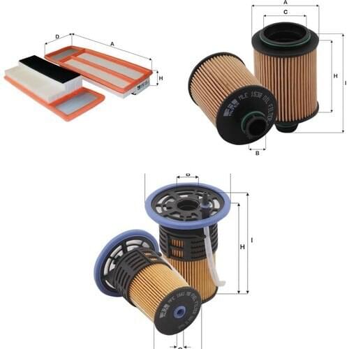 Elephant Filter Fiat Egea 1.3 Multijet (2012 - 16) (Euro 5) 3'lü Elephant Filter Set