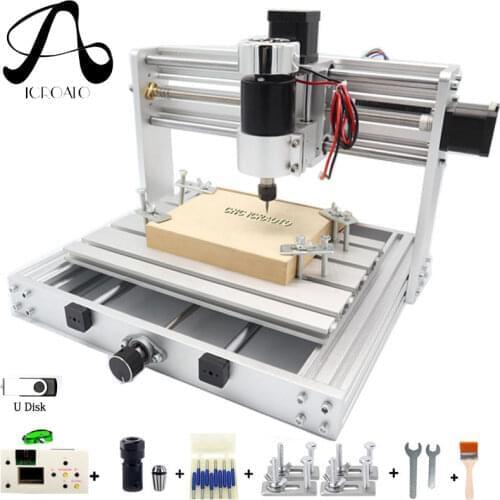 CNC 3018 Pro Max Metal GRBL control with 200W Spindle Diy Wood Router Support Laser Engraving Working Area 30 x18 x4cm
