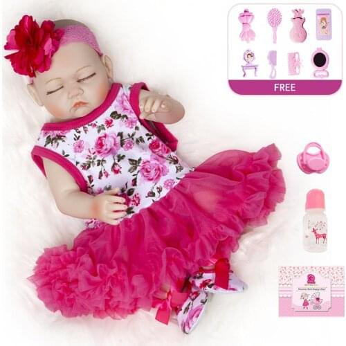 50CM Cute Baby Real Full Soft Silicone Material Doll Body Toddler Babies Reborn Baby Doll Lifelike Accompany Children Take Bath