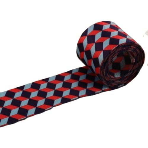 Geometric Pattern Webbing 1.5" Colorful Webbing Soft Smooth Ethnic Webbing Purse Bag Dog Collar Bag Belt Woven Belt,Straw Trim 3