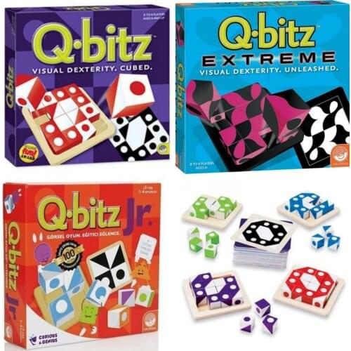 MindWare Q-Bitz Visual Skill Cubes - Mind and Intelligence Game, 3D Wooden Puzzle, Board Logic Toy Interactive Learning Educatio