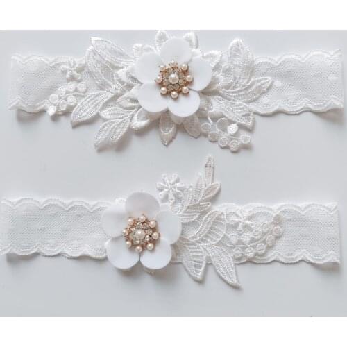 Rhinestone Flower Garters New Wedding Bridal Pearl Garter Decorations For Bride And Bridesmaid