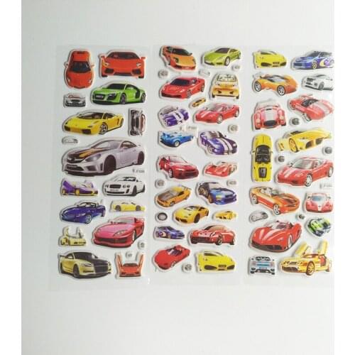 5pcs/lot Cartoon Car Stickers DIY Self-Adhesive PVC Lable Stationery Diary Stickers Scrapbook Planner Children Toys Kids Gifts