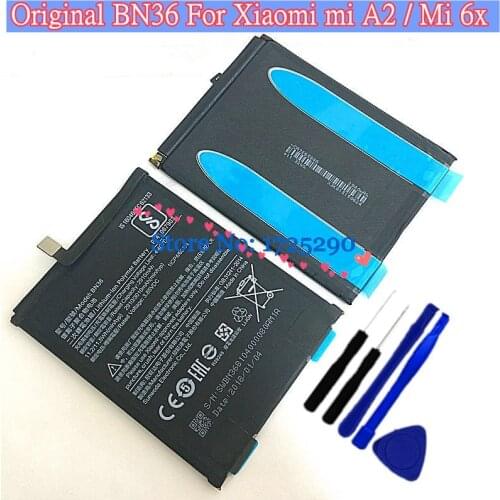 New Original BN36 3010mAh Battery For Xiaomi Mi A2 6X + Tools