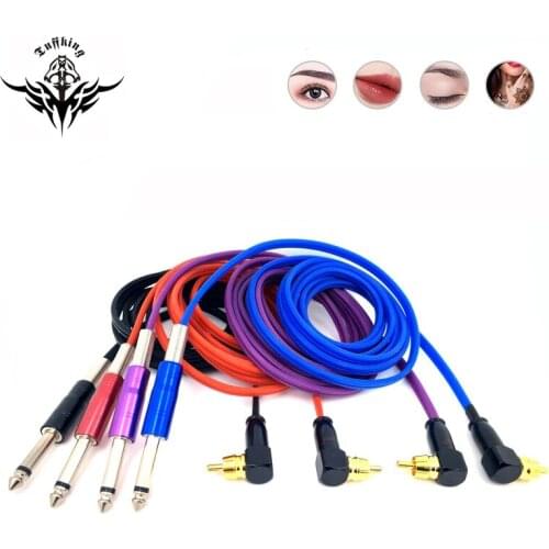 New Type Silicone RCA Tattoo Clip Cord 180cm Length With Copper Head Tattoo Clip Cords For Tattoo Gun Power U-PICK Colors