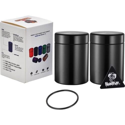HONEYPUFF Stash jar Pill Box Container Bottle Storage Box Water Proof Airtight Aluminum Drug Case Bottle Holder