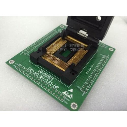 Clamshell QFP160 spacing 0.64mm IC51-1604-845-4 YAMAICHI IC Burning seat Adapter testing seat Test Socket test bench