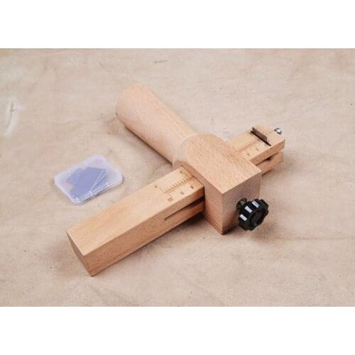 Professional Wood Adjustable Strip and Strap Cutter Craft Tool Leather Hand Cutting Tools DIY