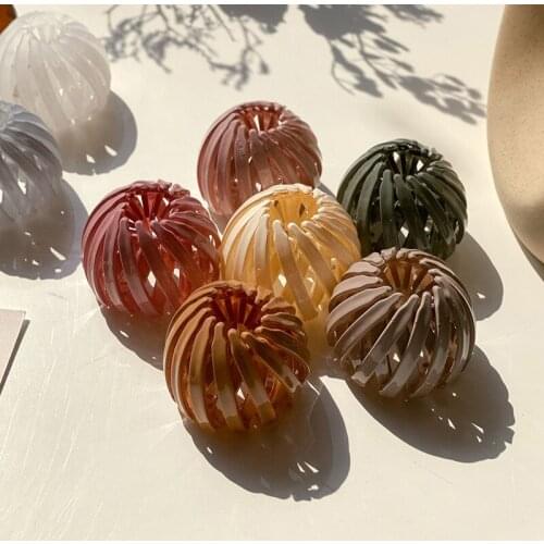 Candy Color Bird Nest Expanding Hairpins Women Ponytail Plastic Resin Hair Claws Headwear Horsetail Buckle Hair Clip Accessories